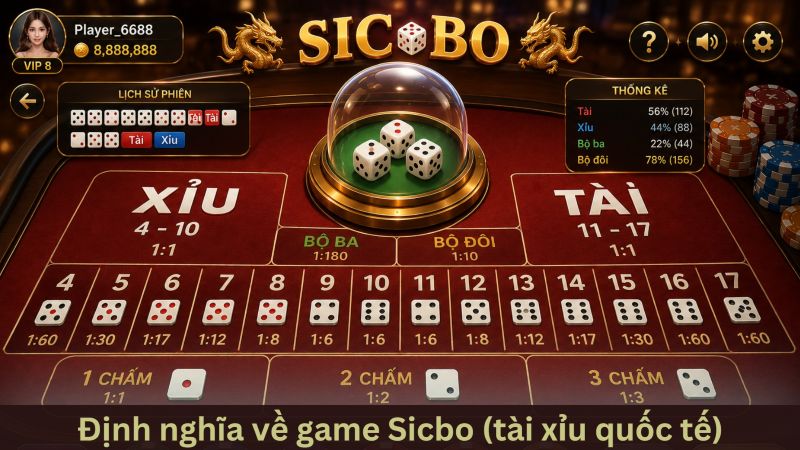 Định nghĩa về game sicbo (tài xỉu quốc tế)