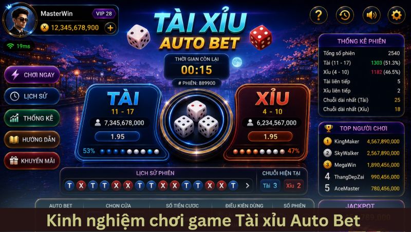 Tài xỉu Auto Bet – Rảnh tay hốt bạc từ game mang xu hướng mới 4 Mẹo hay cho anh em khi chơi tài xỉu Auto Bet