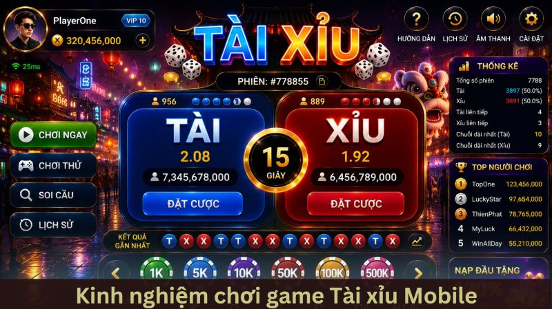 Tài xỉu mobile – Bí kíp cá cược mượt mà và hốt bạc mọi lúc mọi nơi 4 Kinh nghiệm hay khi chinh chiến Tài xỉu mobile sảnh di động
